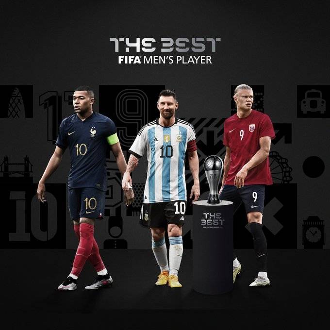 FIFA年度最佳球员3人候选：姆巴佩、梅西、哈兰德-哈兰德